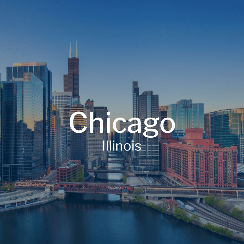 Chicago river and skyline